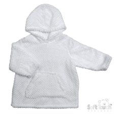 HD110-W: White Waffle Hoodie (6m-3y)